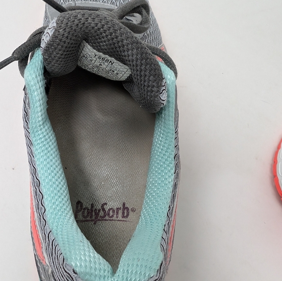 Women's athletic sneakers, size 8 from Asics. Silver, coral and teal - Picture 9 of 9